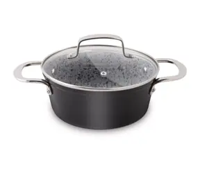 Naczynie żaroodporne Lamart Granit z pokrywką 3,9 l, szare / 24 x 10,7 cm / aluminiowe