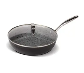 Patelnia Lamart Granit z pokrywką 28 cm szara / aluminiowa