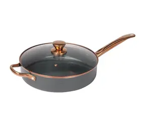 Patelnia Lamart Orro z pokrywką 28 cm szara / aluminiowa