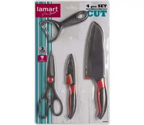 Noże Lamart Cut Set.Nożyczki.Skrobak