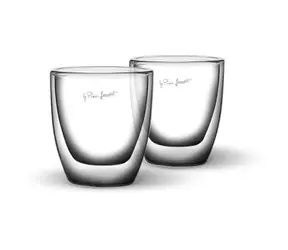 Zestaw 2 szklanek do espresso Lamart Vaso 80 ml, przezroczyste / podwójne szkło borokrzemianowe