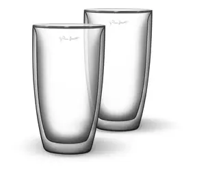 Zestaw 2 szklanek do kawy Latté Lamart Vaso 380 ml, przezroczyste / podwójne szkło borokrzemianowe