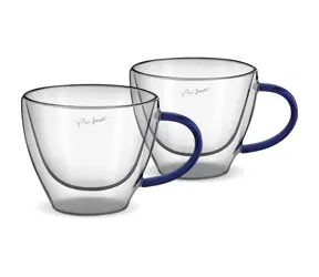 Zestaw szklanek do cappuccino Lamart Vaso 2 szt. 190ml niebieski / szkło