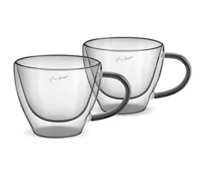 Zestaw szklanek do cappuccino Lamart Vaso 2 szt. 190ml czarny / szkło