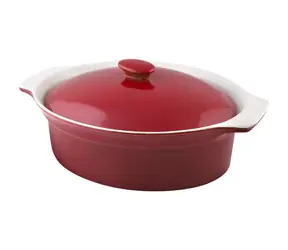 Naczynie żaroodporne Lamart Casa Oval 2,7 l czerwone / ceramiczne