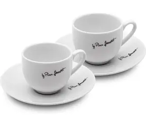 Lamart Kaffe Zestaw Filiżanka + Spodek 2+2szt 90ml biały / porcelana