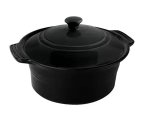 Naczynie żaroodporne Lamart Cera Round 2,3l czarne / ceramiczne