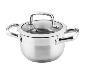 Garnek Lamart Prestige z pokrywką 1,8 l srebrny / 16 x 9,5 cm / stal nierdzewna