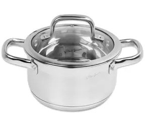 Garnek Lamart Prestige z pokrywką 2,5 l srebrny / 18 x 10,5 cm / stal nierdzewna
