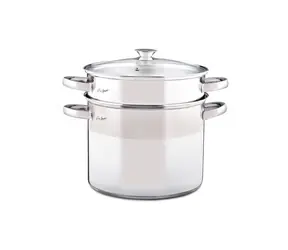 Lamart Pasta Garnek do makaronu 8L srebrny / 24cm / stal nierdzewna