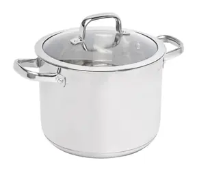 Garnek Lamart Prestige z pokrywką 7,9 l srebrny / 24 x 18 cm / stal nierdzewna