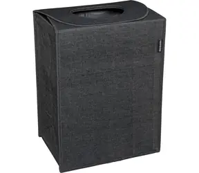 Rozpakowany - składany kosz na pranie Brabantia 55 l czarny / 54 x 29,5 x 40,5 cm / rozpakowany