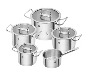 Bazar - Zestaw garnków ze stali nierdzewnej Zwilling Pro 5 szt. / 4X garnki + pokrywki / 1 rondel / Bazar
