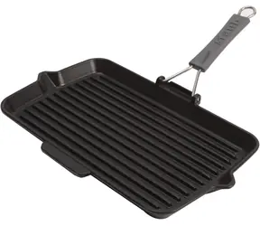 Staub 40509-343-0 patelnia grillowa 31 x 21 cm czarna 