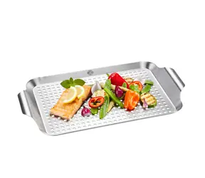 Ruszt do grilla Gefu BBQ / stal nierdzewna / 25,4 x 42,5 x 2,9 cm