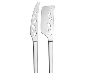 WMF Nuova Zestaw 2 noży do sera / stal nierdzewna / 1x nóż 24 cm / 1x nóż 27,5 cm