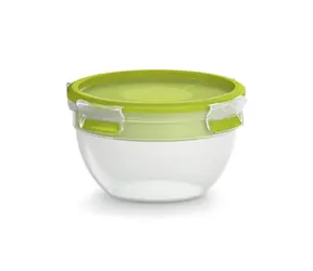TEFAL Master Seal TO GO K3100112 zielony / Okrągły pojemnik na żywność / 1 L / plastik / bez BPA 