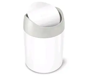 Stołowy kosz na śmieci Simplehuman Mini 1,5 l / stal biała / CW2079