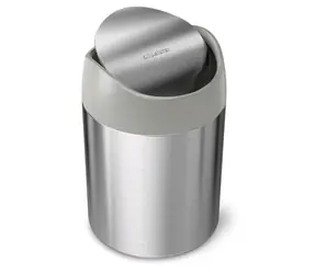 Stołowy kosz na śmieci Simplehuman Mini 1,5 l / stal nierdzewna szczotkowana / CW2084