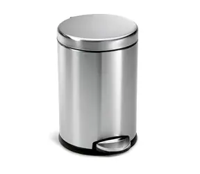 Kosz na śmieci Simplehuman z pedałem - 4,5 l / okrągły / stal matowa / FPP
