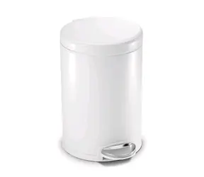 Kosz na śmieci Simplehuman Pedal - 4,5 l / okrągły / biały