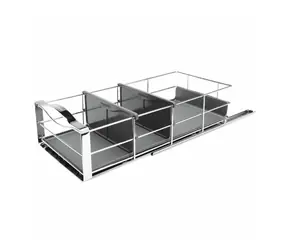 Simplehuman Wysuwany organizer do szafek z solidną ramą ze stali nierdzewnej / szerokość 22/8 cm