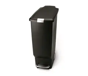 Kosz na śmieci Simplehuman z pedałem - 40 l / wąski / czarny plastik