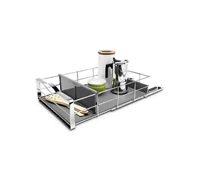 Simplehuman Wysuwany organizer do szafek z masywną ramą ze stali nierdzewnej / szerokość 35 cm