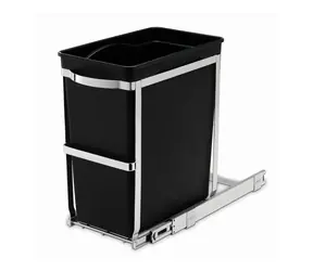 Simplehuman Wbudowany kosz na śmieci - 30 l/wysuwane/wiadro ze stali polerowanej/plastiku