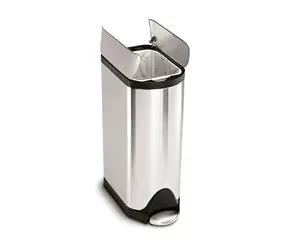 Kosz na śmieci Simplehuman z pedałem - 30 l / pokrywa motylkowa / stal nierdzewna szczotkowana / FPP