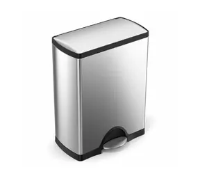Kosz na odpady sortowane Simplehuman / 30 / 16 l / prostokątny / stal matowa / FPP