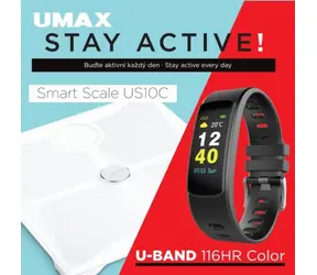 Umax Bądź aktywny! / inteligentna waga osobista Umax SMART Scale US10C + inteligentna bransoletka U-Band 116HR