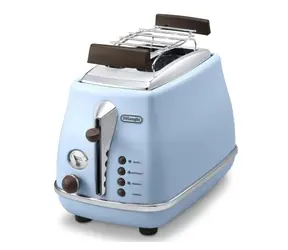 DeLonghi CTOV 2103 AZ Icona Vintage / toster / 900 W / 4 funkcje / niebieski