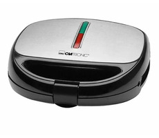 Clatronic ST-WA 3670 / Opiekacz kanapek i gofrownica i grill 3 w 1 / 800 W / 3 rodzaje płyt / stal nierdzewna / czarny