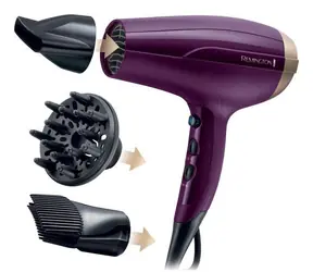 Remington D5219 Your Style / Suszarka do włosów / 2400 W / 3 temperatury / 2 prędkości / akcesoria / fioletowa