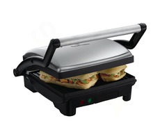 Russell Hobbs Cook@Home 17888-56 czarno-srebrny / Grill elektryczny 3 w 1 / panini i grill i patelnia / 1800 W / 25x23 cm 