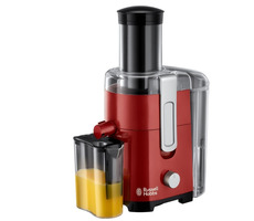 Russell Hobbs Desire 24740-56 / sokowirówka / 550 W / 2 prędkości / 0,75 l na sok / 2 l na miazgę / czerwona