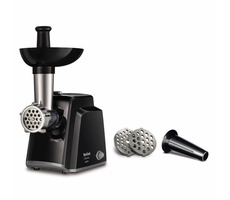 TEFAL NE105838 / maszynka do mięsa / 1400 W / 1,7 kg na min / 2 ruszty + przystawka do kiełbasy / czarna
