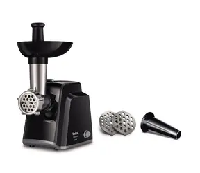 TEFAL NE105838 / maszynka do mięsa / 1400 W / 1,7 kg na min / 2 ruszty + przystawka do kiełbasy / czarna
