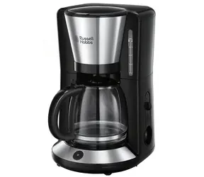 Russell Hobbs Adventure 24010-56 / ekspres przelewowy / 1100 W / czajnik 1,25 l / kubek pomiarowy / stal nierdzewna / czarny