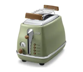 DeLonghi CTOV 2103.GR Icona Vintage / toster / 900 W / 4 funkcje / zielony