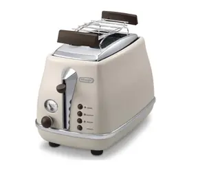 DeLonghi CTOV 2103.BG Icona Vintage / toster / 900 W / 4 funkcje / beżowy