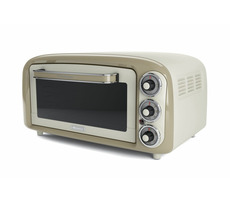 Ariete 0979 Vintage beżowy / piekarnik elektryczny / 1380 W / 18 l / do 230°C / 3 tryby / timer 60 min / grill + blacha