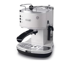 DeLonghi ECO 311.W Icona biały / Ekspres do kawy z dźwignią / 1100 W / 1,4 l / 15 bar / spieniacz do mleka / automatyczne wyłączanie