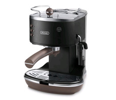 DeLonghi ECOV 311.BK Icona Vintage czarny / Ekspres do kawy dźwigniowy / 1100W / 1,4 l / 15 bar / spieniacz do mleka