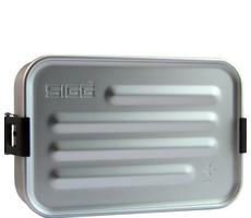 SIGG Metal Box PLUS S srebrny / Pudełko na przekąski / Aluminium / 17 x 11,7 x 6 cm