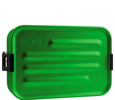 SIGG Metal Box PLUS S zielony / Pudełko na przekąski / Aluminium / 17 x 11,7 x 6 cm