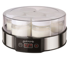 Guzzanti GZ 705 srebrny / Jogurtownica / 20 W / Wyświetlacz LCD / Timer / 7 szklanek (190 ml) / Automatyczne wyłączanie
