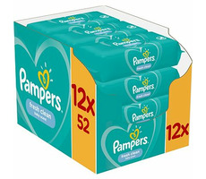 Chusteczki nawilżane Pampers Fresh Clean Baby Wipes 624 szt. (12x 52 szt.)