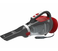 Black&Decker ADV1200 szaro-czerwony / Odkurzacz samochodowy 12V / 0,61 l / 1053 l-min / kabel 5 m
